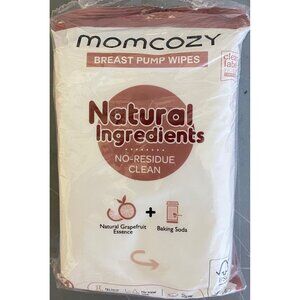 Momcozy Natural Breast Pump Wipes  Pump Parts Cleaning On-The-Go, 30 Count (Pack